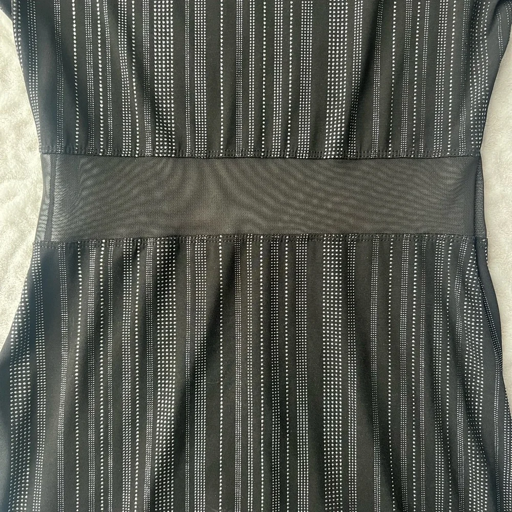 A.U.W Elegant Black Diamond Mesh Dress | Size Small - Picture 3 of 12